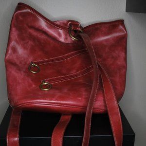 Nine West Red Leather Backpack